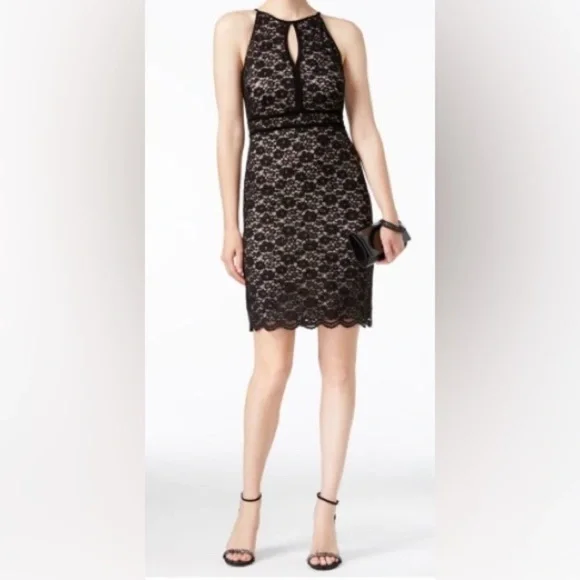 Nightway Lace Overlay Sequin Cocktail Halter Dress Black Sz 8 $109 Mini NWT  is available for purchase on au PAY Market - Imported Goods Online Store  Co.Ltd. | au PAY Market - Online Shopping Site